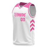 Custom Medium White Mesh Basketball Athletic Performance Jersey
